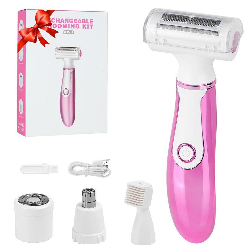 [Australia] - Women Face Epilator, 4-in-1 Body Shaver and Facial Epilator, Hair Removal for Face, Waterproof Facial Hair Remover for Armpits, Arms, Legsm, Bikini 