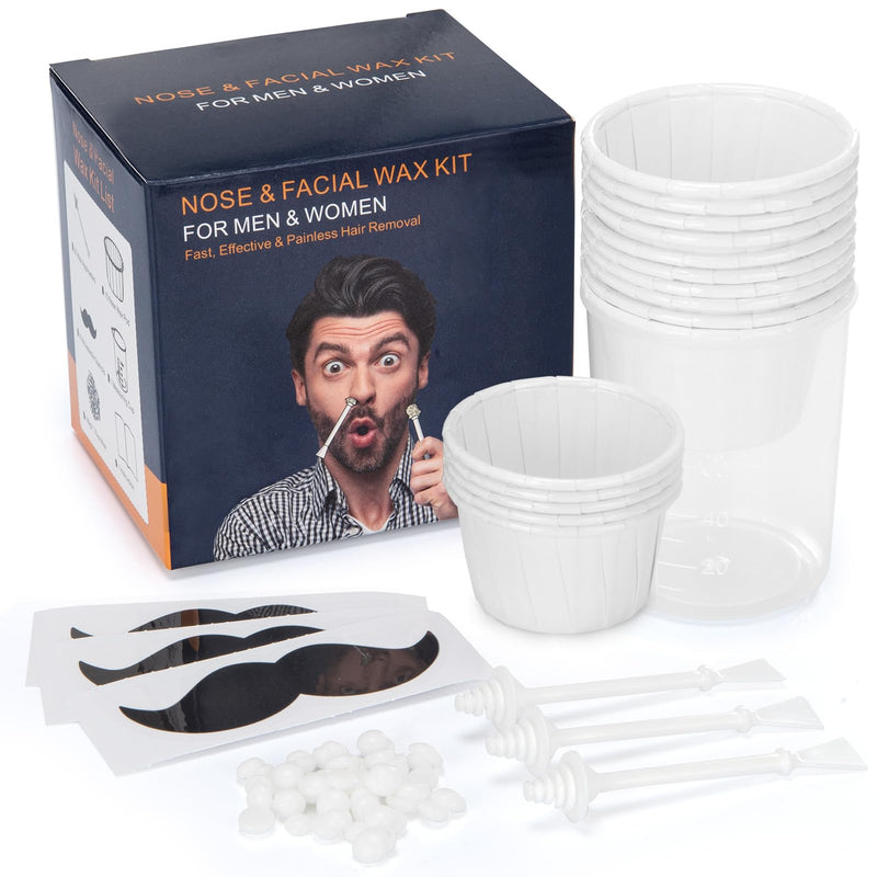[Australia] - Nose Wax Kit Men With 30 Nose Waxing Sticks, Nose Hair Wax Kit With100g Wax, Up to 20 Uses, Safe, Quick and Painless Nose Hair Removal for Men 55 