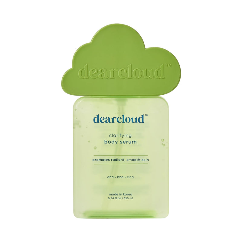 dearcloud Clarifying Body Serum – AHA, BHA & Cica (5.24 oz) | Niacinamide · Hyaluronic Acid · Vitamin C · for smooth, supple skin · 5.24 oz