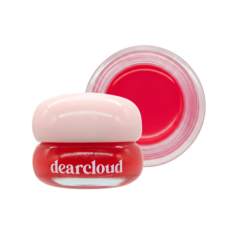 dearcloud Dewy Lip Jam – Lip Balm with Vitamin E (Deep Cherry) | Vitamin E · Jojoba Oil · clear glossy finish · Pink Lychee scent · .34 oz Deep Cherry .28 Ounce (Pack of 1)
