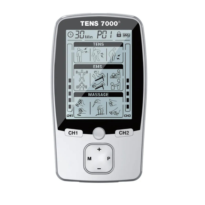 [Australia] - TENS 3-in-1 Combo Unit Muscle Stimulator, EMS Massager Machine for Shoulder, Neck, Sciatica and Back Pain Relief, Electronic Pulse Massage with 36 Customizable Programs and 4 Electrode Pads 