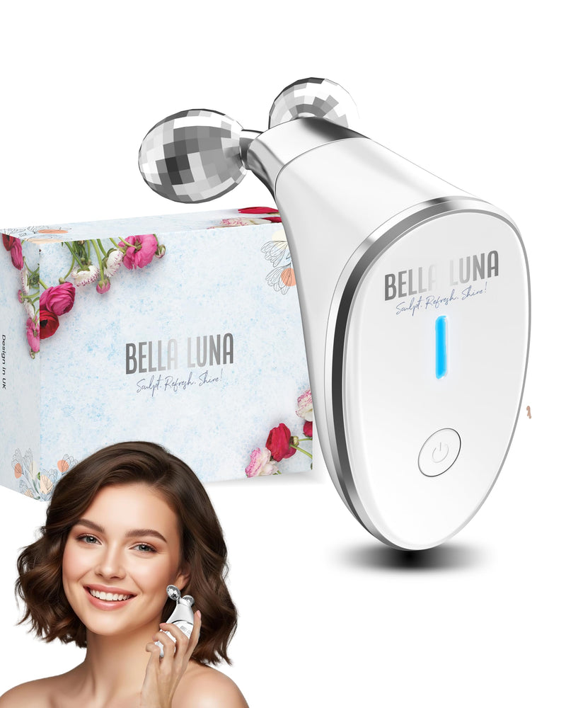5-in-1 Microcurrent Facial Device for Face Tightening, Lifting & Wrinkle Reduction – Non-Invasive Anti Aging Tool, Jawline Shaper & Skin Lifting Face Sculpting Device for At-Home Skincare