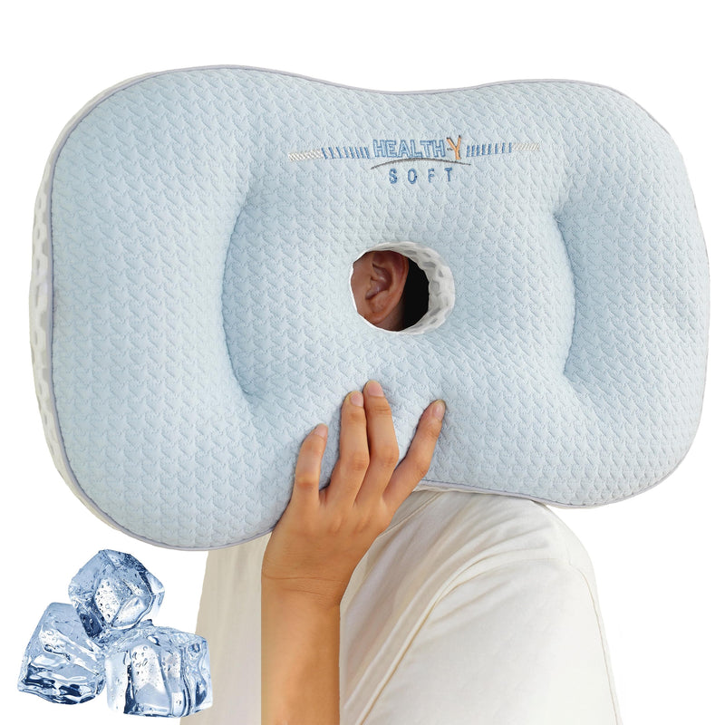 [Australia] - Ear Piercing Pillow for Side Sleeping,Piercing Pillow for Side Sleepers,Ear Pillow,Donut Pillow for Ear, Earring Pillows with Holes for Ear Pain 