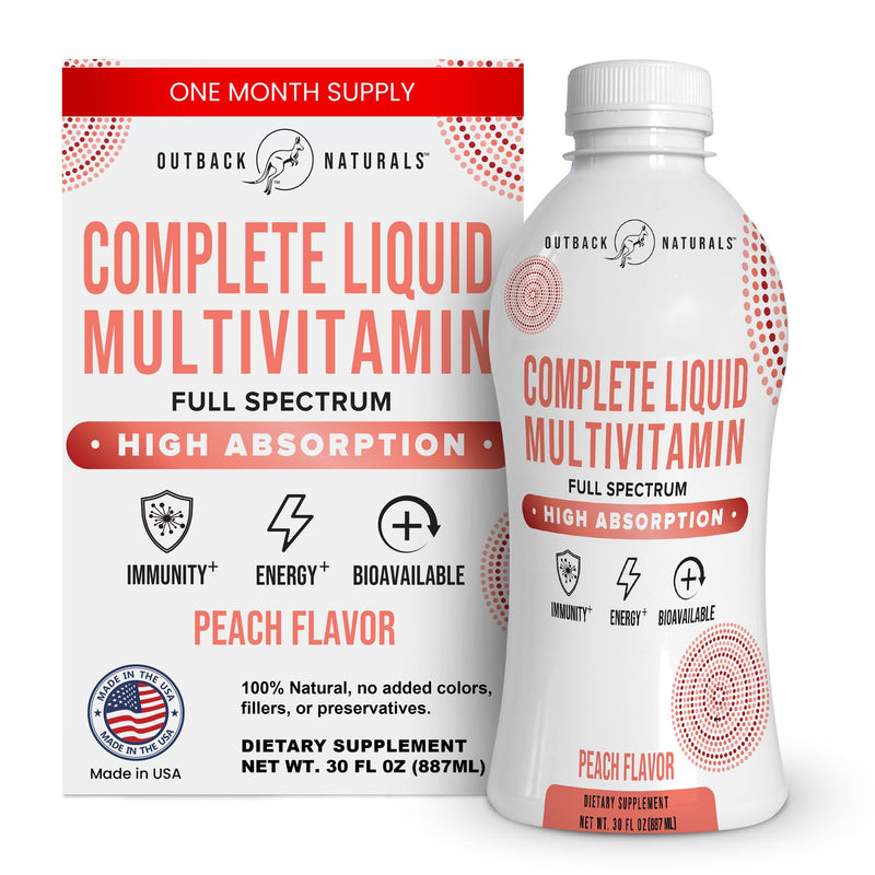 Complete Liquid Multivitamin – High Absorption Blend of Vitamins, Minerals, Amino acids, probiotics & superfoods for Immune, Energy, Joint Health & More. No Sugar Added 30 Servings