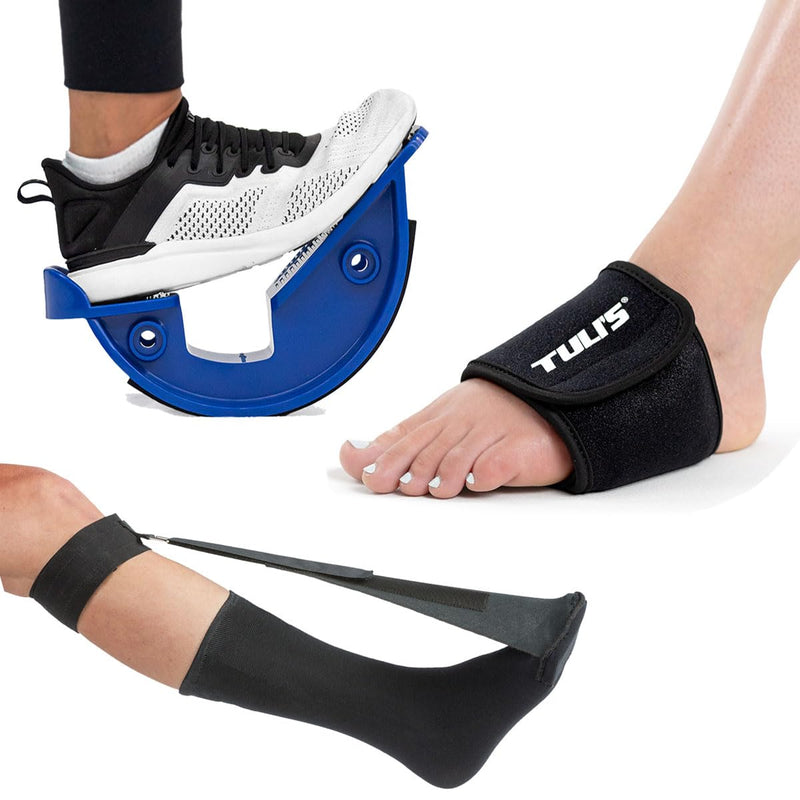ProStretch Calf Stretcher, NightSock, and Tuli's Foot Therapy Wrap Bundle - Plantar Fasciitis & Foot Pain Relief