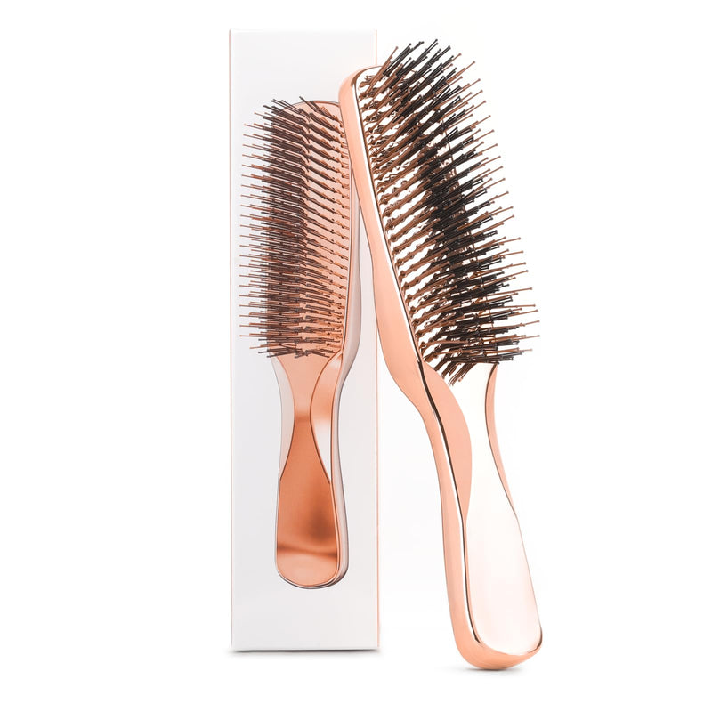 Detangling Hair Brush, Dry and Wet Detangler Hair Brush for Women and Men, Massager Scalp Brush for Straight/Long/Fine Hair, Rose Gold