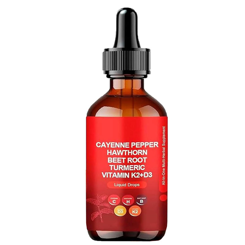 [Australia] - Cayenne Pepper Drops,Cayenne Pepper Extract, 60ml Natural Cayennes Peppers Liquid Drops(1 Bottles) 1 