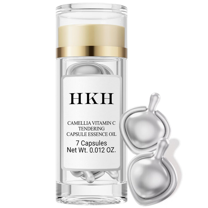 Triple Vitamin C Dark Spots Correction Capsules Serum For Face,Camellia VE Anti-Aging Essence For Women To Tighten Sagging Skin And Reduce Fine Lines Niacinamide serum For Women