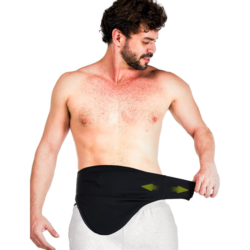[Australia] - Ostomy Bag Covers, Colostomy Bag Covers for Men and Women to Hold Ostomy Bags,Ostomy Belt for Daily Life and Sporting, Black(Large) Large 