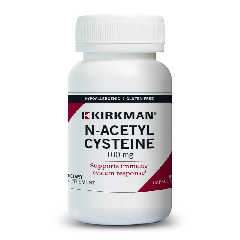 [Australia] - Kirkman NAC Supplement, N-Acetyl Cysteine 100mg, 90 Vegetarian Capsules, Immune Support Supplement, Antioxidant, Promotes Glutathione Production, Hypoallergenic, Gluten & Casein Free 