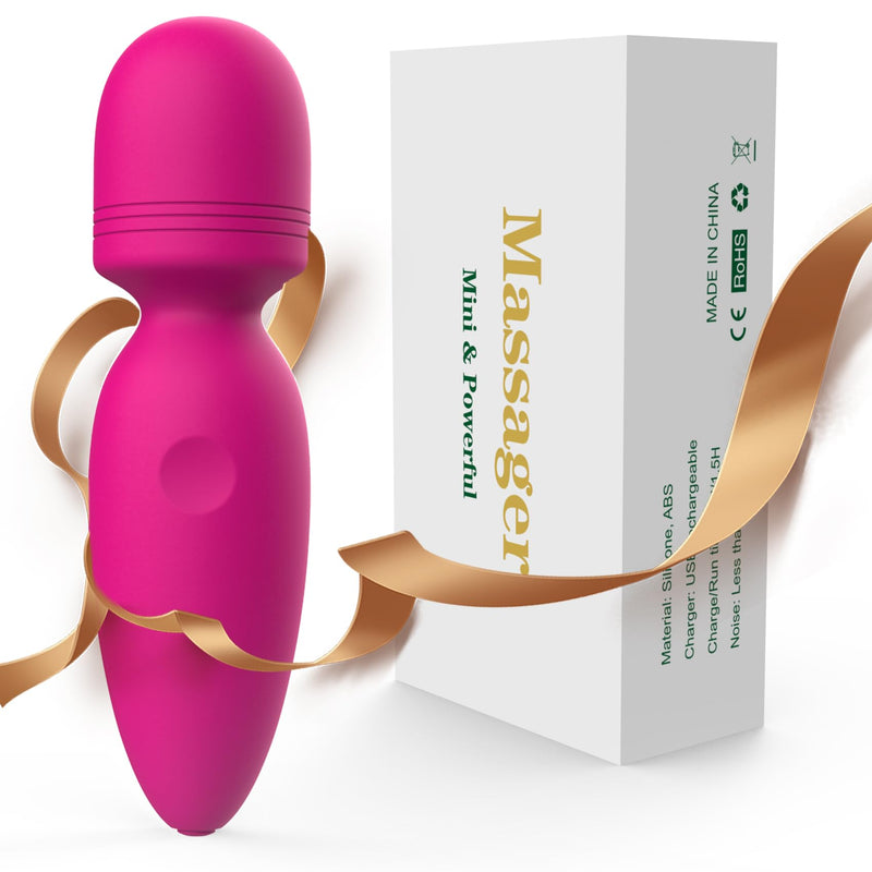 [Australia] - Mini Massager Tools,Gifts for Women Small Cordless Handheld Massager with 10 Vibration Modes, Personal Handheld Massager for Neck Shoulder Back BodyÔºàRose RedÔºâ 