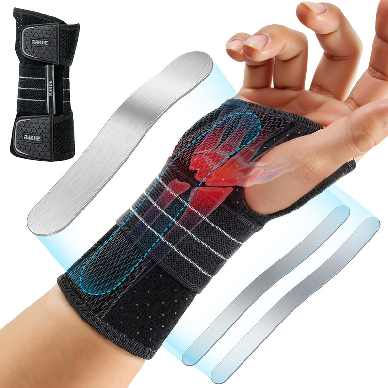[Australia] - Carpal Tunnel Wrist Brace, Night Wrist Support No Pressure on Thumb, Lightweight Hand Brace for Sleeping Work, Splint Stabilizer Pain Relief for Sprain Arthritis, Gray Right Hand, Size M Medium 
