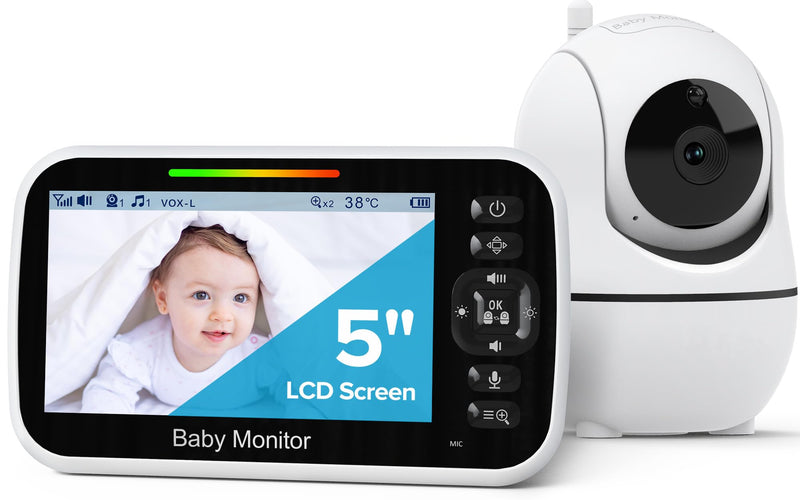 [Australia] - GoodBaby Baby Monitor with Camera and Audio - No WiFi, Remote Pan-Tilt-Zoom, Night Vision, Temperature Sensor, 2-Way Talk, 8 Lullabies, 30-Hour Battery LifeÔºå960ft Long Range 1 Camera 