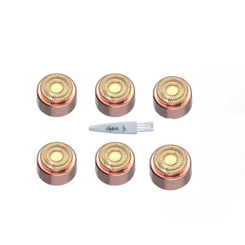 [Australia] - Generation 3 Replacement Heads for Finishing Touch Flawless Gen 3 Facial Hair Remover – Double Halo Blades, 6 Pack 6 Count 