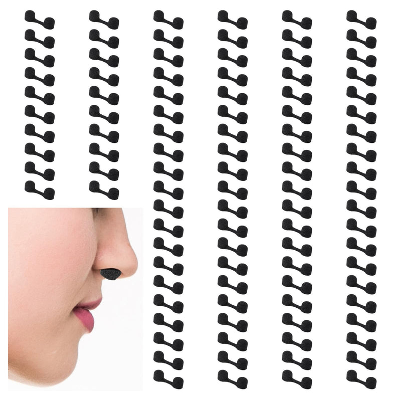 [Australia] - 100 Pieces Nose Plug Filter, Disposable Sponge Nose Filter, Plugs Supplies for Sunless Spray Tanning Noses Protection Outdoor Dust Construction Areas (Black) 