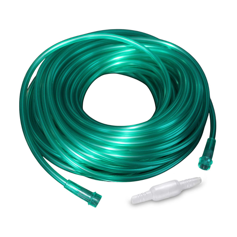[Australia] - Bistras Oxygen Tubing 50FT Green Crush Resistant Non Kinking for Cannula Nasal Tubing and Oxygen Concentrator with Standard End Connectors, Swivel Connectors Included,1-Pack 1 pk 
