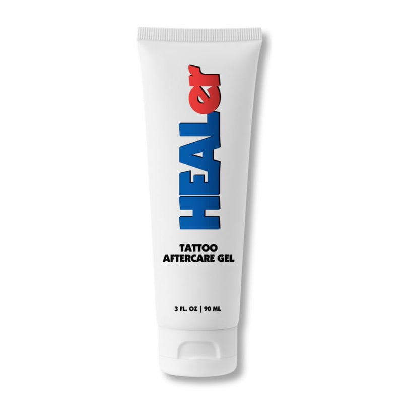 [Australia] - HEALer Tattoo Aftercare Gel - New Formula, Aloe & Vitamin E Tattoo Moisturizer, Fast-Absorbing, Non-Greasy Care for New Tattoos & Piercings Gentle Cream on Sensitive Skin, Travel Size, 3oz 