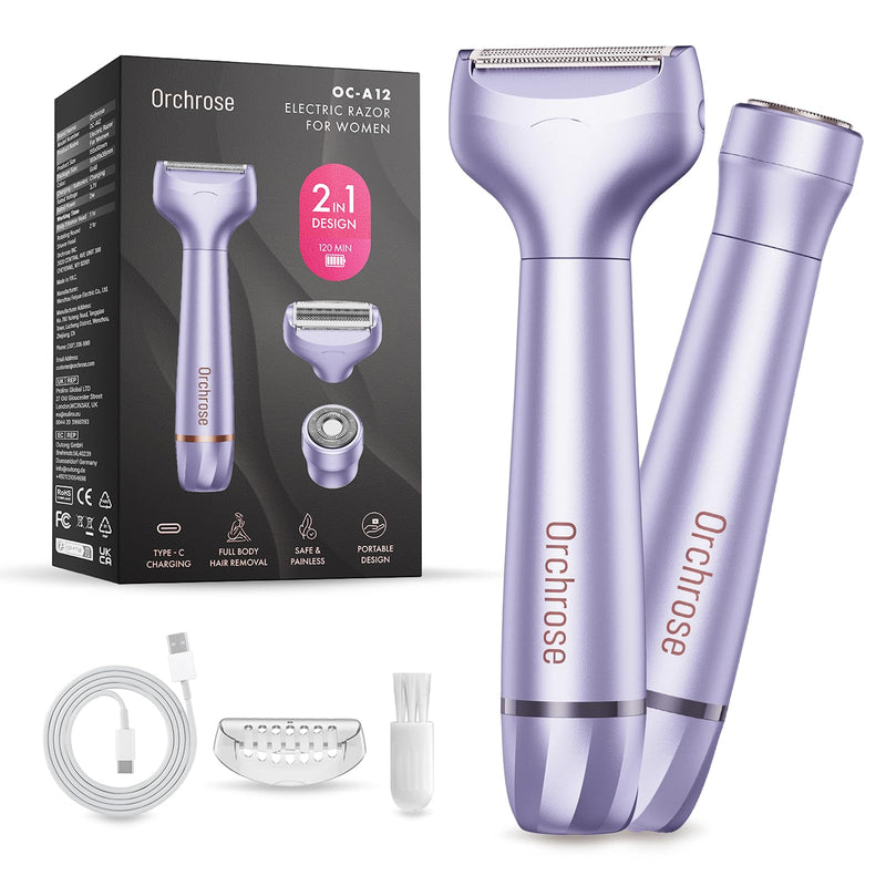 [Australia] - Electric Foil Razor Rechargeable for Women: Hair Removal for Women Face Legs Underarms Bikini Use 