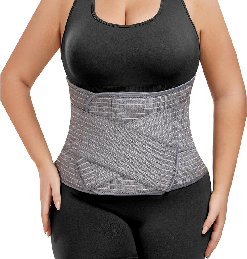Abdominal Binder Post Surgery - Postpartum Belly Band Wrap | Post C Section Belly Binder Recovery Belt | Stomach Compression Hernia Belt For Men or Women After Pregnancy, Hysterectomy (Large/X-Large) Large/X-Large