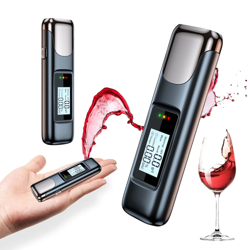 [Australia] - Portable Breathalyzer High Precision Alcohol Tester with LED Digital Display, Drunk Alarm Reminder for Home or Party Use 