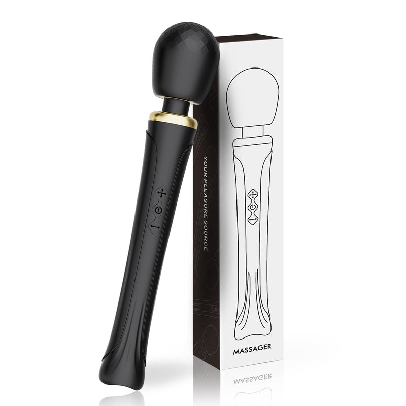[Australia] - Handheld Massager - Cordless Massager - Travel - Quiet - Relax Body Muscles - Perfect Back Legs Hand Pains and Sports Black 