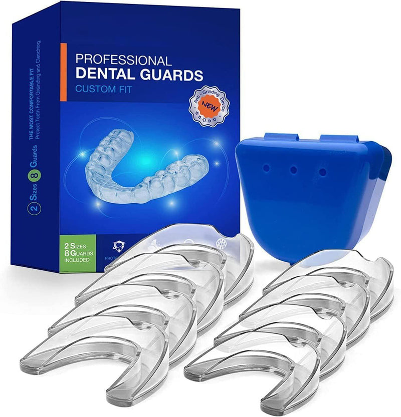 [Australia] - Mouth Guards for Teeth Grinding at Night: Moldable Custom Dental Guard for Sleeping - Nighttime Protection for Teeth 8 Packs 
