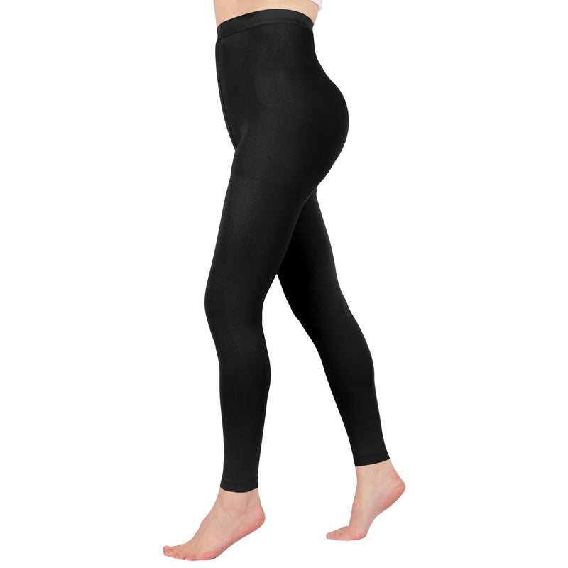 [Australia] - Compression Pantyhose for Women, 20-30 mmHg Footless Graduated Support Medical Compression Stockings Large Black 