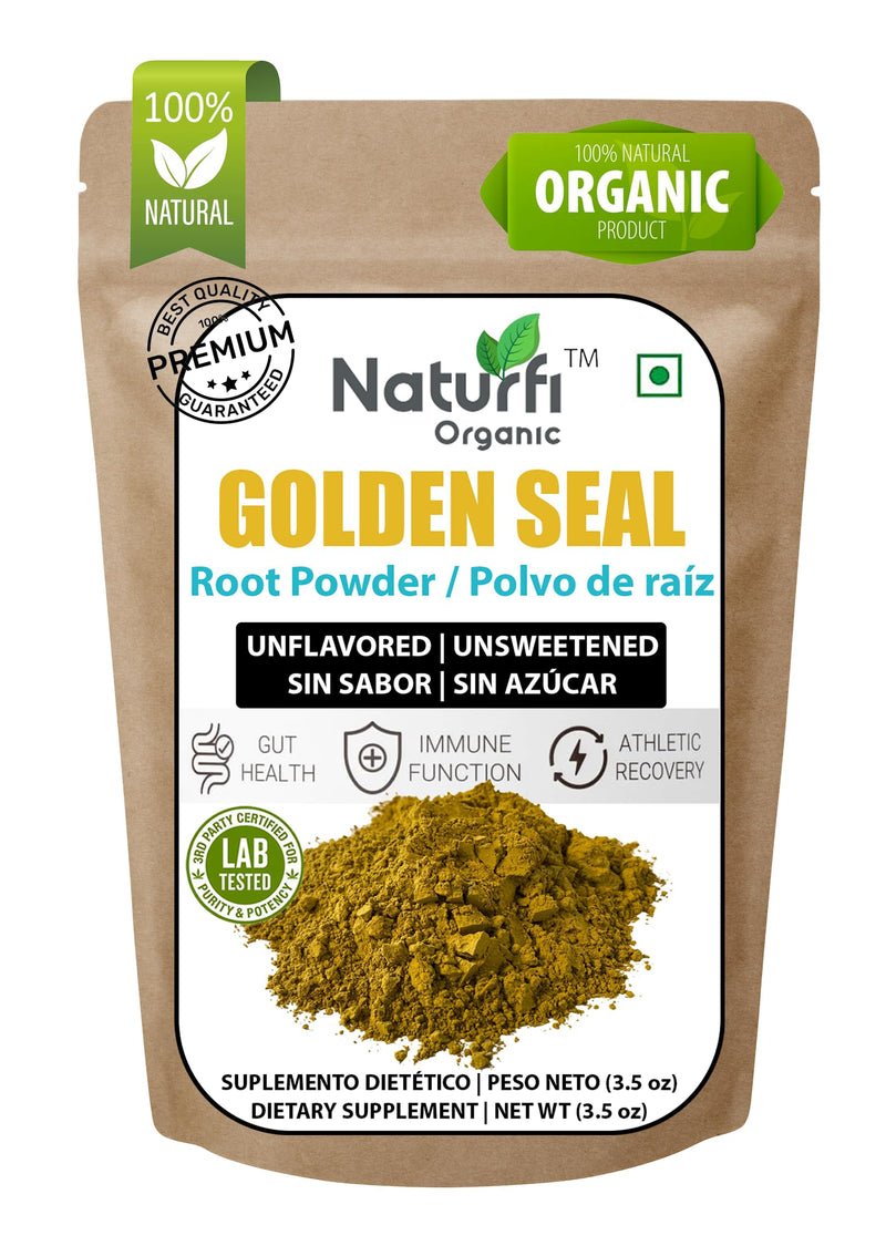 [Australia] - Goldenseal Powder - 3.5 oz, 100 Servings *3rd Party Tested* Pure Natural Goldenseal Root Powder Supplement 