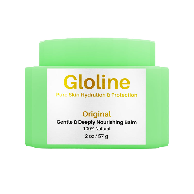 Gloline Original – Natural Skin Superfood Balm for Face & Body with Squalane, Shea Butter, Vitamin E Oil for Skin Nourishment + 6 Antioxidant-Rich Botanicals | Nourishing Face and Body Moisturizer