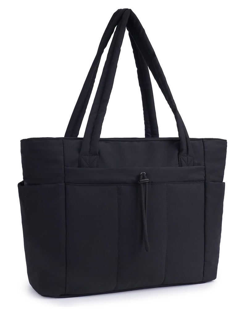 Wandering Nature puffer tote bag and makeup bag