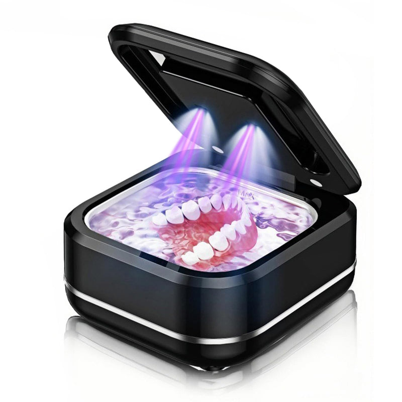 [Australia] - Ultrasonic Retainer Cleaner Machine for Dental Appliances. 2 Cleaning Modes（42khz, 24w，180ml Black,YKL） 