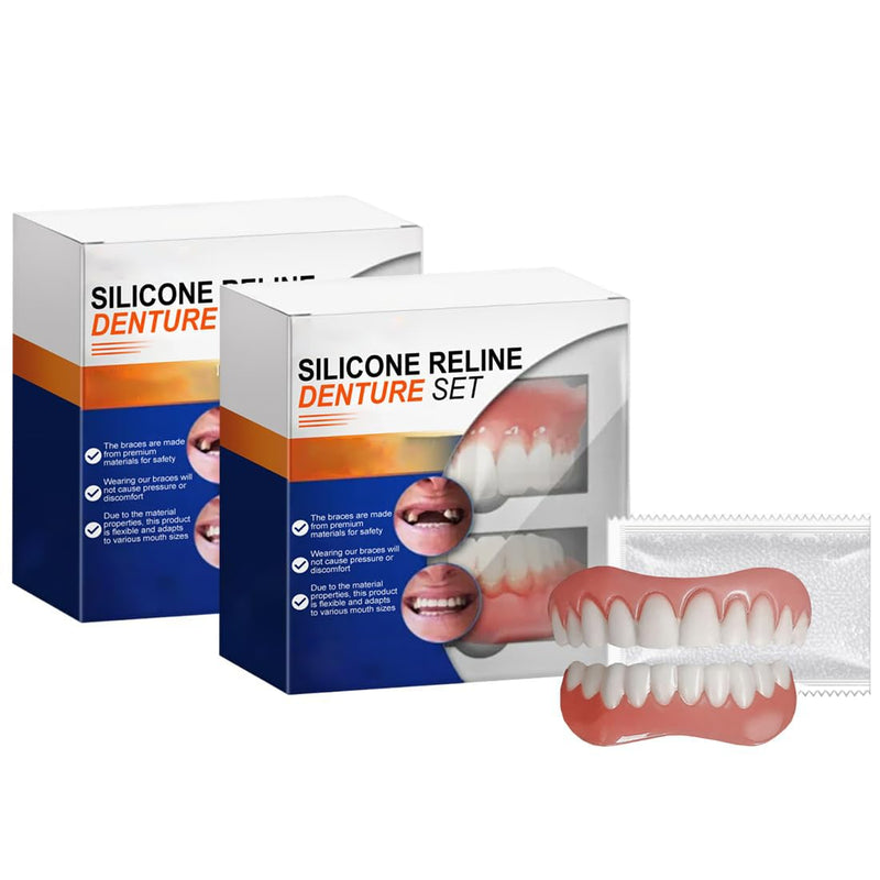 [Australia] - Silicone Reline Denture Set - Included Upper and Lower Dentures -2PCs 