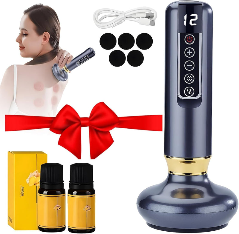 [Australia] - cc&dd outdoors Electric Handheld Cellulite Massager -12 Adjustable Suction Modes for Anti-Cellulites Massage Therapy (Grey) Grey 