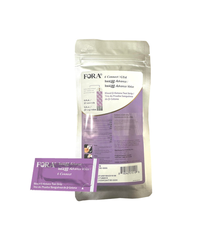[Australia] - FORA Ketone Test Strips (20 ct) ‚Äì for Test N'GO Advance/Test N'GO Advance Voice Meters 