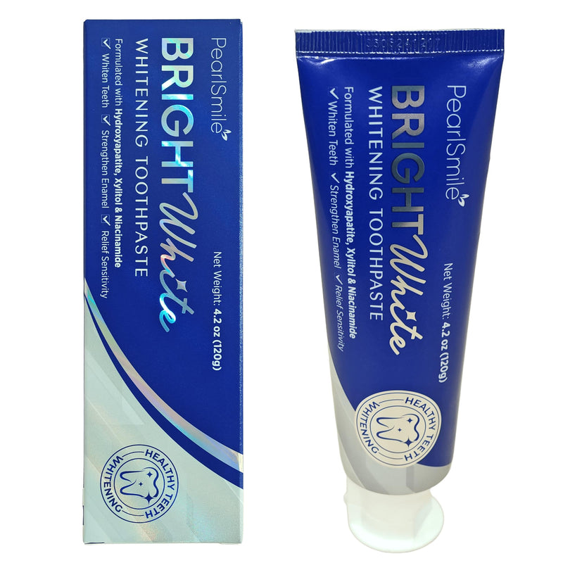 Nano Hydroxyapatite Whitening Toothpaste – 10% nHAP + 5% Niacinamide – Gently Whitens, Repairs Enamel & Supports Gum Health – Fluoride-Free (4.2 Ounce (Pack of 2), Mild Mint)