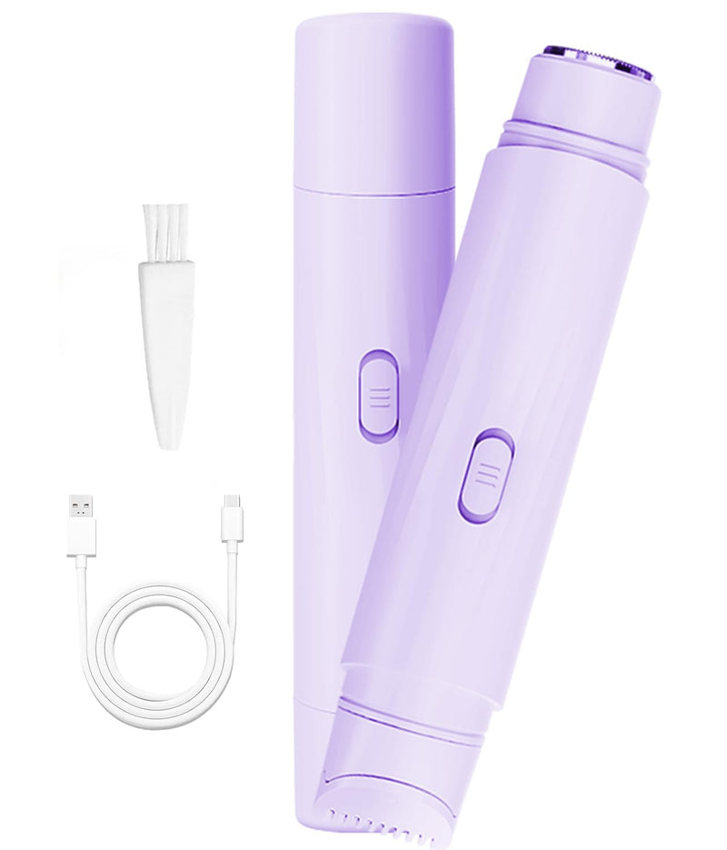 [Australia] - New Pinsliee Electric Razors for Women, Glowhave Double Headed Bikini Trimmer, Body Hair Shaver, Travel Razors for Women, Suitable for Underarms, Legs, Arms,Face (Pink Purple) Pink Purple 