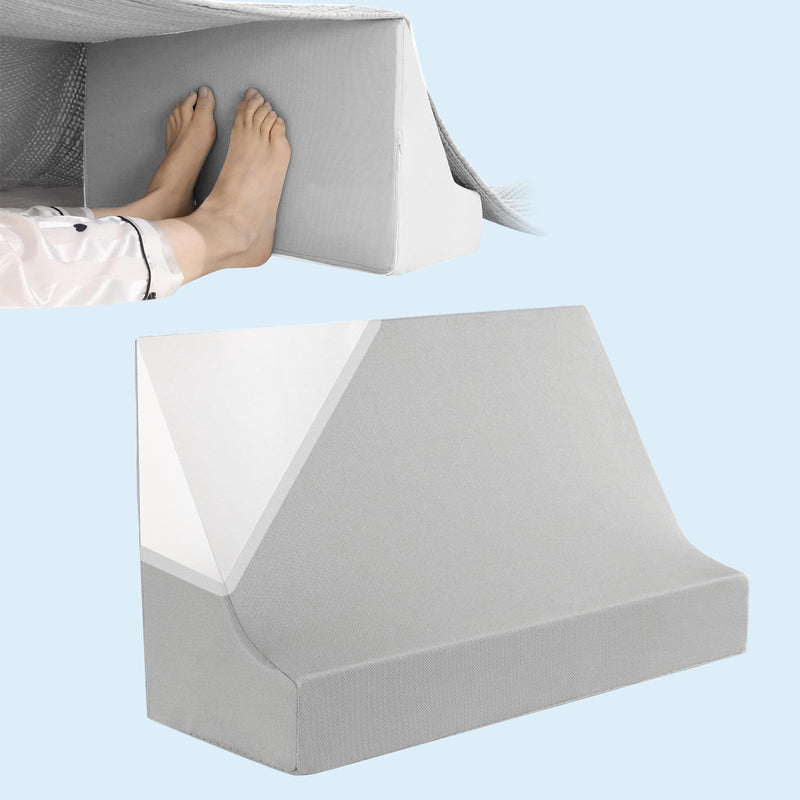 [Australia] - Blanket Lifter for Feet – Bed Sheet Raiser, Post-Surgery Foot Elevation Pillow with Removable Washable Cover – Leg, Knee & Ankle Pain Relief for Arthritis, Neuropathy & Recovery (Grey) Grey 