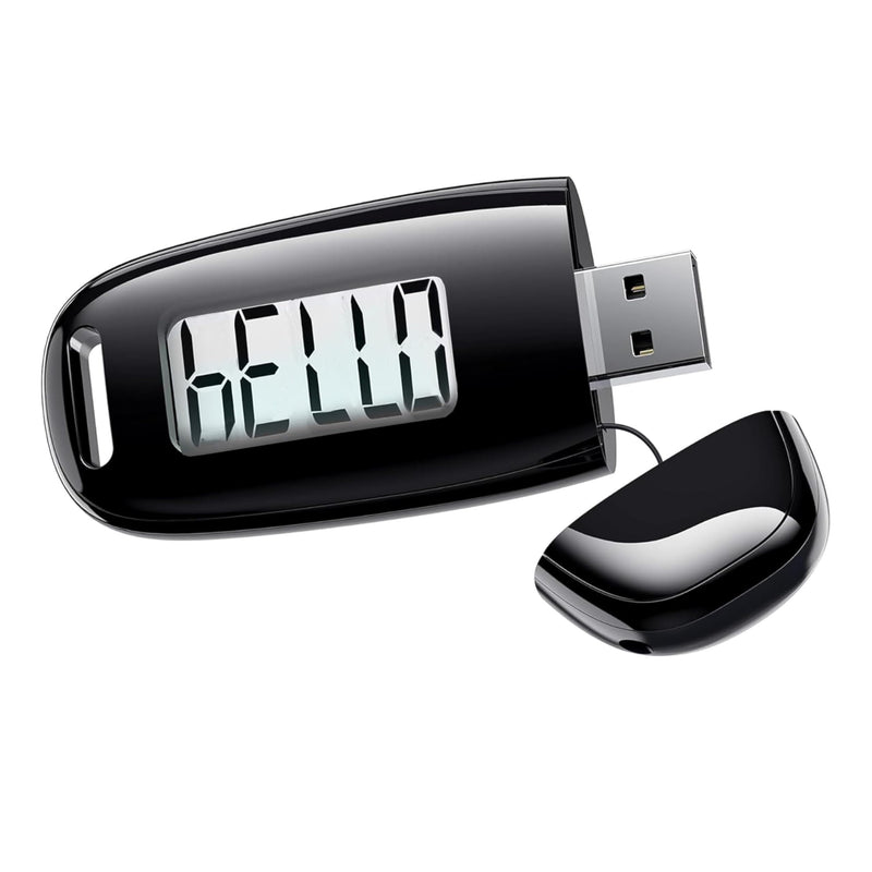 [Australia] - Aeon Rechargeable 3D Pedometer with Step Counter ‚Äì Silent Motion Sensor, Large LCD Backlight Display, USB Charging, Belt Clip & Lanyard - Accurate Fitness Tracker 