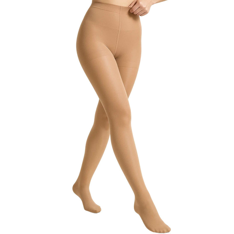 [Australia] - Vive Medical Compression Pantyhose for Women & Men - 15-20 mmHg Graduated Support Hose - Opaque Closed Toe Compression Tights - Stockings for Varicose Veins, Swelling, Edema, & Improved Circulation Large 