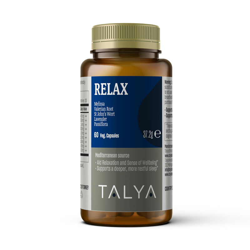 [Australia] - Relax Sleep Support - Blend with Melissa, Valerian, St John‚Äôs Wort, Lavender, Passiflora - Vegan, Non-GMO, 60 Capsules- Supports Calm Sleep & Eases Stress 