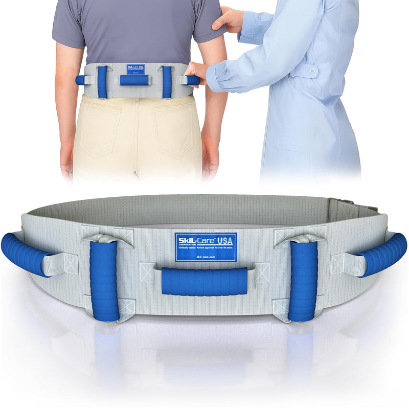 [Australia] - Skil-Care Multi-Grip Gait Belt with Handles for Seniors up to 350lbs, Transfer Belt for Elderly and Disabled, Physical Therapy Equipment for Lift Assist, Walking Aids, Gait Belts for Seniors, 252220 