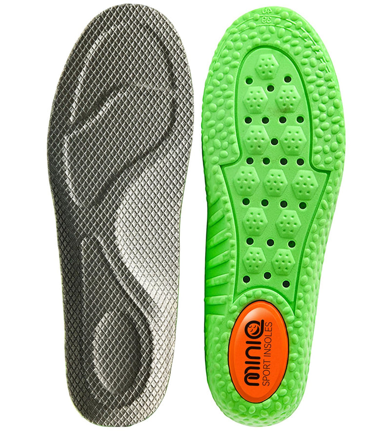 [Australia] - MINIQ Cloud Comfort Insoles for Men & Women - Ultra-Soft Shoe Soles with Memory Foam Cushioning, Arch Support Inserts with Gel Pad for Running, Walking & Boot Shoes 1 Pair M: 8.5-9/W: 9-10 
