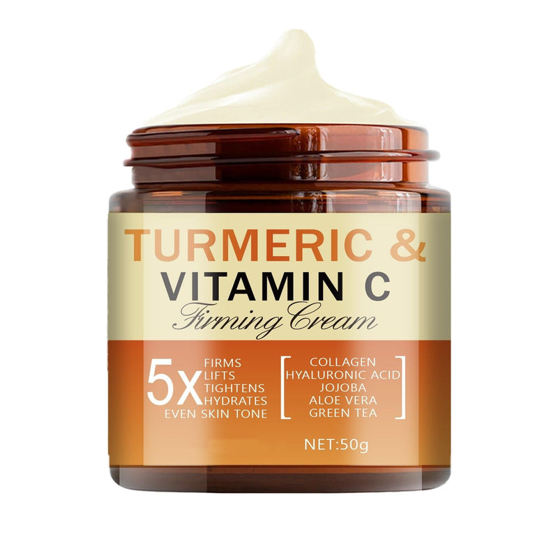 Soelegant Turmeric & Vitamin C Firming Cream for Face & Eye, Anti-Aging Moisturizer with Aloe, Green Tea, Collagen, Hydrates, Tightens Skin, Reduces Wrinkles & Dark Circles for All Skin Types