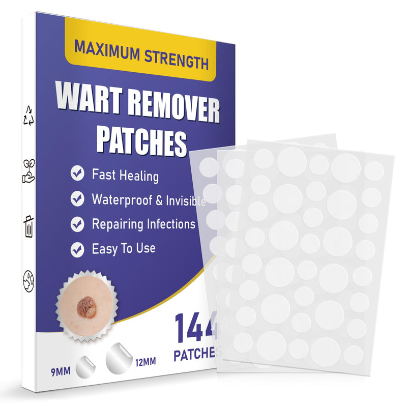 [Australia] - WABRINY Maximum Strength Wart Remover Patches, Fast & Easy Operate Hydrocolloid Waterproof Invisible Sticker, Skin Care Removal Patches for All Skin Types, 144pcs-G3 Purple 144 Count (Pack of 1) 