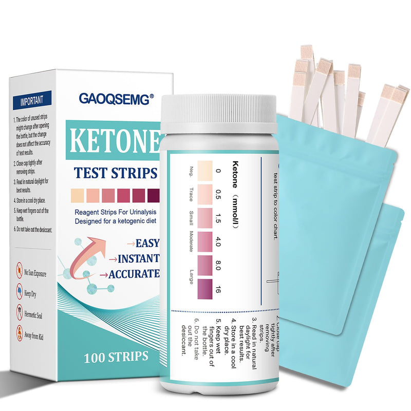[Australia] - Ketone Test Strips,100 Strips Keto Urine Test Strips for Ketosis,Low Carb Diet Ketone Home Urinalysis Test Kit Easy & Accuate Testing Strips 