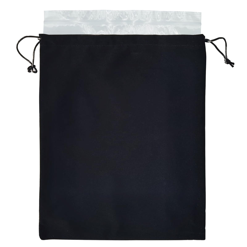 [Australia] - Black Velvet Cremains Urn Bag for Human Ashes - For Use Inside the Urn - Size 10" X 12" (230 Cubic Inches Capacity) - Includes a Resealable PE Material Ashes Storage Bag Black Large 