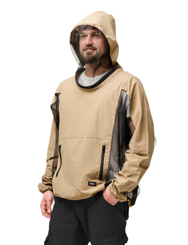 [Australia] - Mosquito Jacket, Durable Bug-Proof Jacket with Adjustable Hood & Pocket, Summer Adventures Mosquito Proof Clothing XX-Large 
