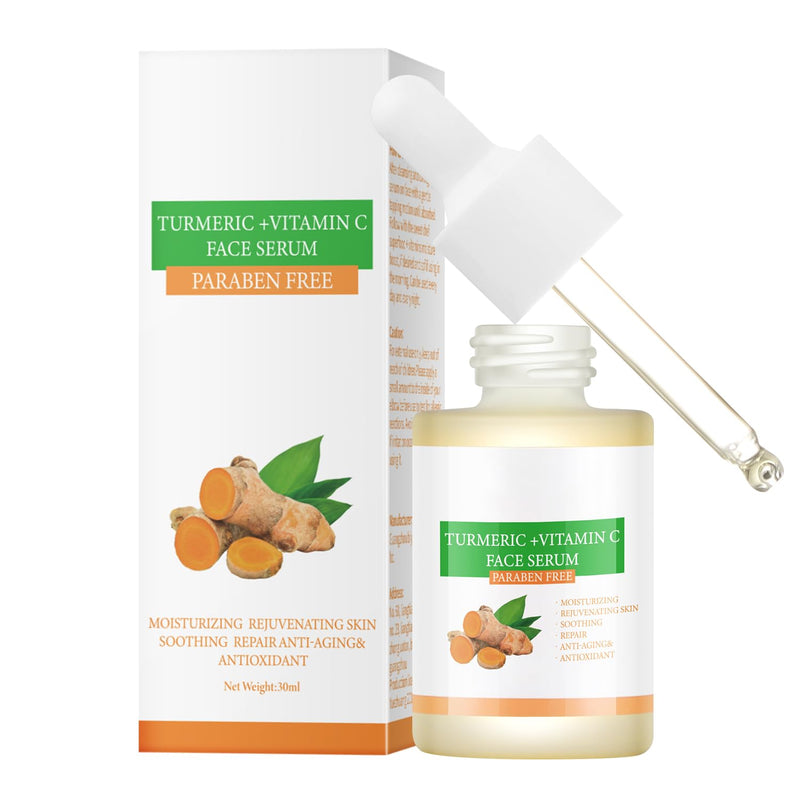 Turmeric Vitamin C Face Serum For Women, Hydrating Serums For Face With Ginger For Dull Skin,Sun Damage, Fine Lines, For Plumper, Smoother Skin, Clarifying 30ml