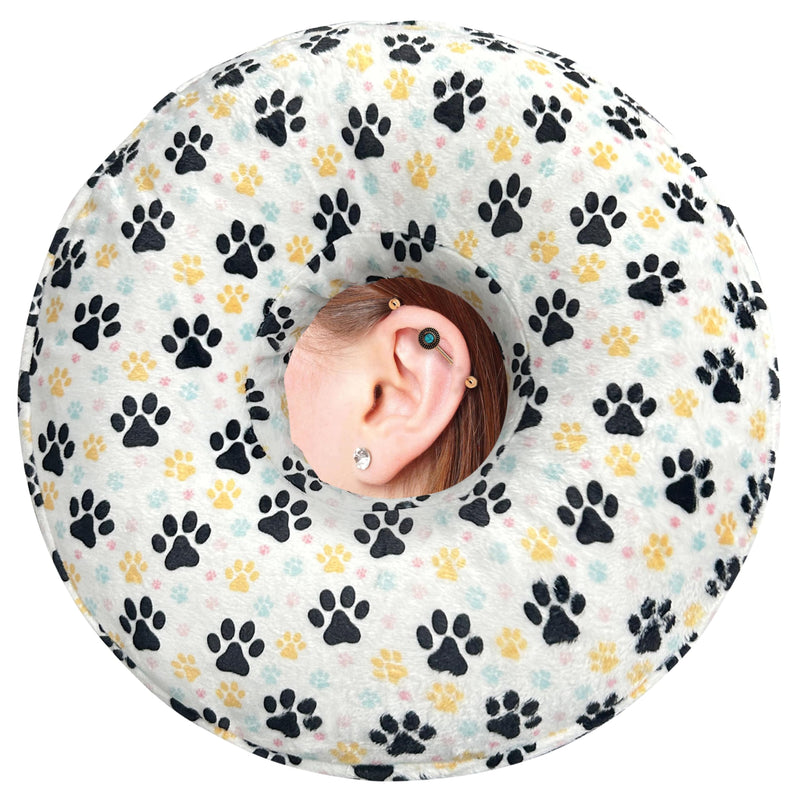 [Australia] - Ear Piercing Pillow for Side Sleepers with Washable Cover Pillows with Holes for Ear Pain,Donut Pillow for Adults CNH Ear Pain Relief Pressure Sores Ear Pillow with Hole in Center 