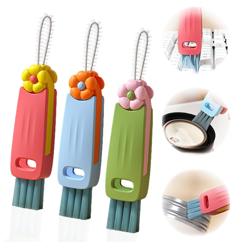 [Australia] - 3 in 1 Cup Lid Gap Cleaning Brush Set, Bottle Cleaning Brush Multifunctional Bottle Cleaner Brush Home Kitchen Cleaning Tools, 3PCS 3pcs Mix 